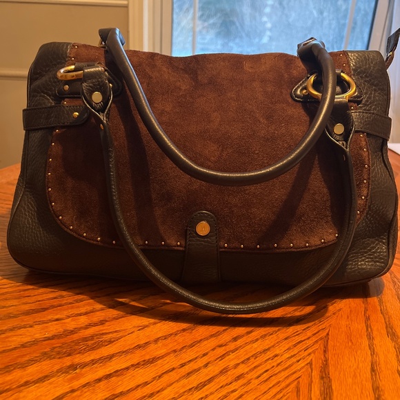 Cole Haan Leather & Suede Satchel Bag - EUC - Picture 3 of 16